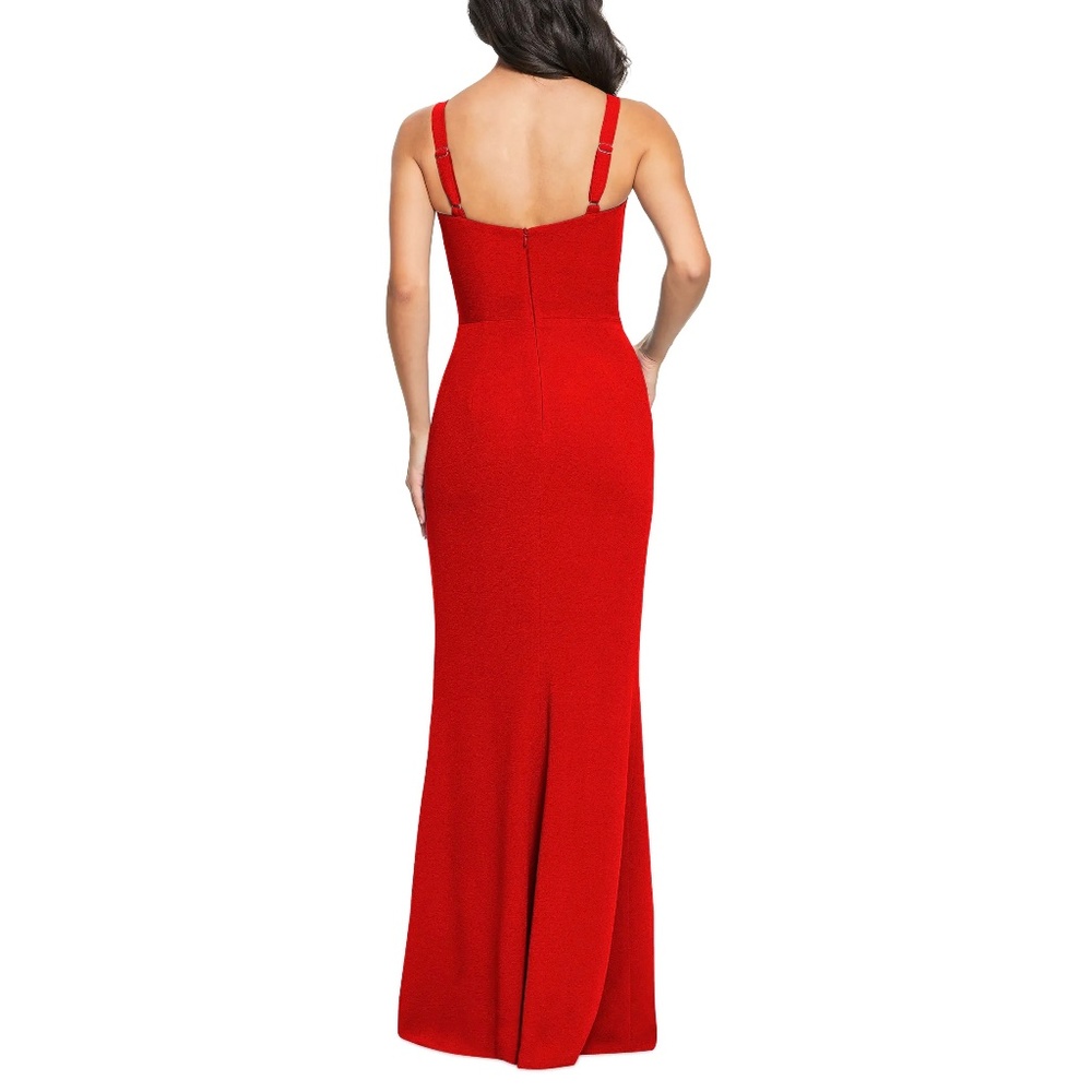 NWOT Dress The Population Brooke Twisted Front Hi Slit Gown, Medium - Picture 10 of 12